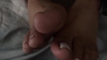 sleeping footjob cousin