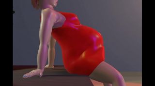 massive pregnant belly futa