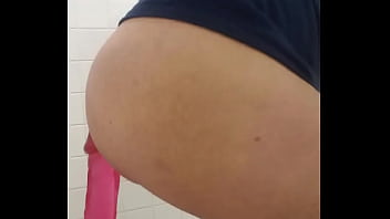 playing with dildo in public
