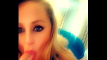 sexy blonde sucking cock