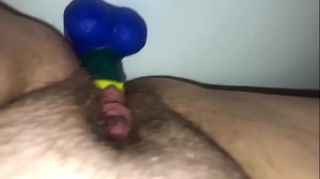 fat hairy pussy rides dildo