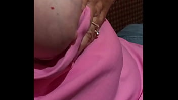 woman flashing boob at restaurant