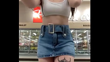 flashing nipples and pussy in store