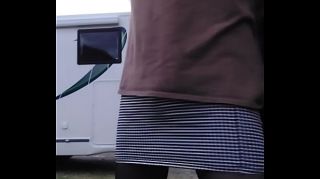 granny in tight short skirts stocking walking tits bouncing