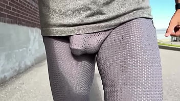 thick mexican in tight see through spandex