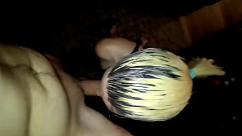 brit blonde sucks huge cock