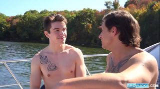 family on boat naked